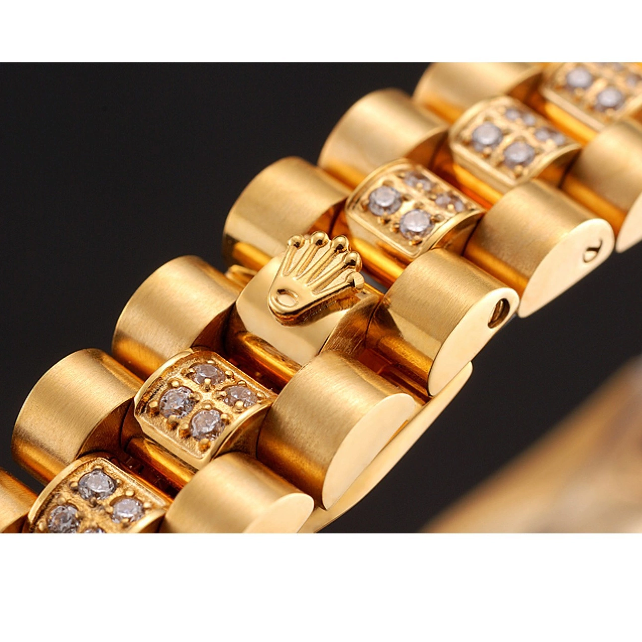 Rolex copies cheap Diamond 1453955 Diamond Bracelet Swiss Gold Dial Pave DayJust Rolex 0716